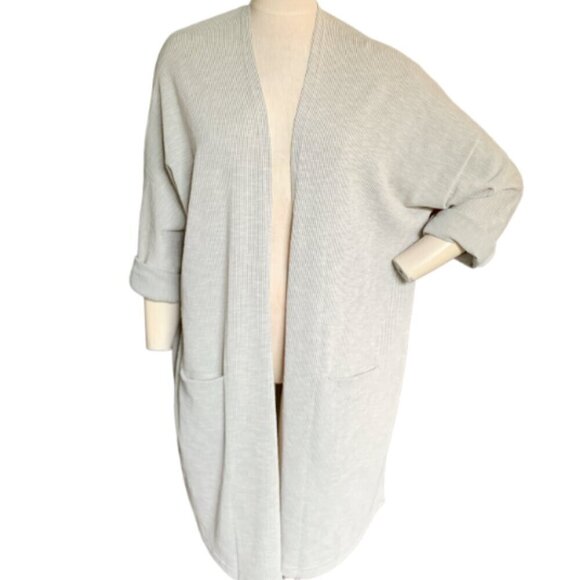 NWT Donni Sandwash Cardigan Sweater Coat Longline 2-Pocket One Size Fits All 49K - Picture 3 of 10